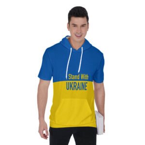 I Stand With Ukraine-Men’s Short Sleeve Hoodie T-Shirt