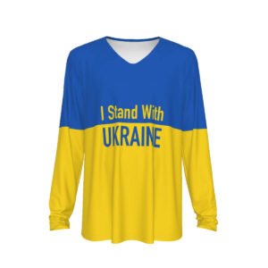 I Stand With Ukraine-Men’s V-Neck Long Sleeve T-Shirt