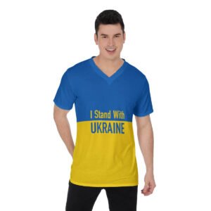 I Stand With Ukraine-Men’s V-Neck T-Shirt