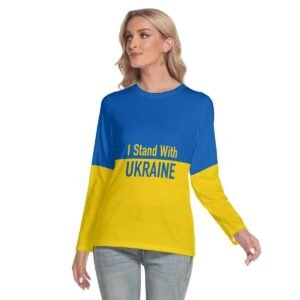 I Stand With Ukraine-Women’s O-neck Long Sleeve T-shirt