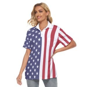 USA Flag-Women’s Polo T-Shirt