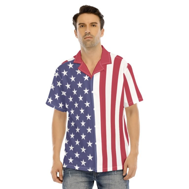 USA Flag-Man’s Short Sleeves Shirt