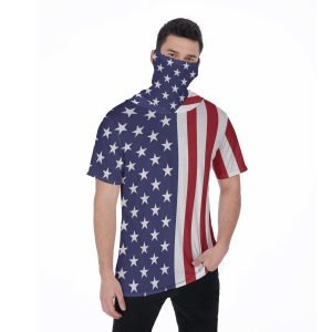 USA Flag-Men’s T-Shirt With Mask