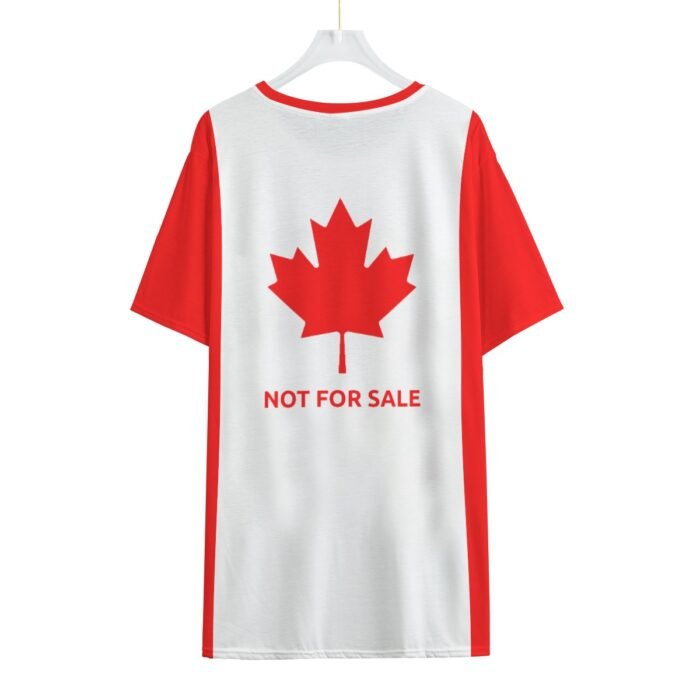 Back view of patriotic Canadian flag t-shirt, perfect for showing national pride.