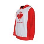 Back view of patriotic Canadian flag hoodie, perfect for showing national pride.