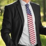 Classic Stripe American Flag Tie | Patriotic US Flag Necktie - Image 2