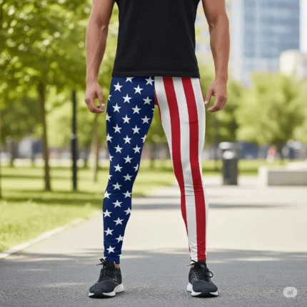 USA Flag Men's Leggings